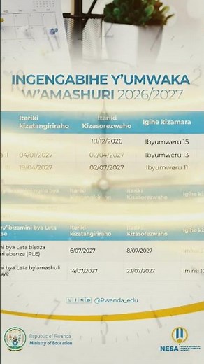 📚 NESA new academic year. 🎓🇷🇼 #NESA #SchoolCalendar2026 #RwandaEducation #WishOmax