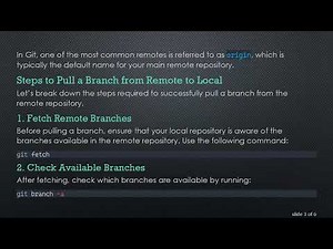 How to Pull Another Branch from Remote to Local in Git