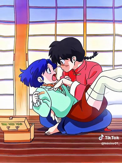 Ranma 1/2 Anime Moments: Akane and Ranma Kissing Scene