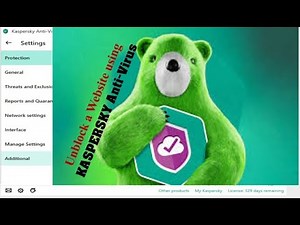 How To Unblock a Website using Kaspersky Antivirus