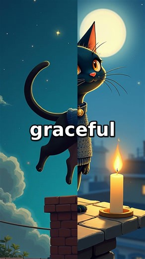 Starfall on the Rooftop: A Cat's Quest to Return the Light #Shorts