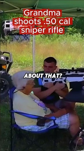 Grandma shoots the 50 Cal sniper rifle