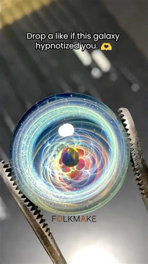 Kiln-fired glass orb reveal: handmade borosilicate galaxy