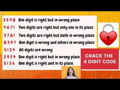 4 Digit Lock Puzzle | Crack the Code| Can you Crack this Interesting Number lock Puzzle| #padlock