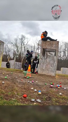 Josh Taylor goes for the flag capture and gets it successfully but gets out in the process #paintball #capture #objective #christmas #charity #event @newyorkxtreme