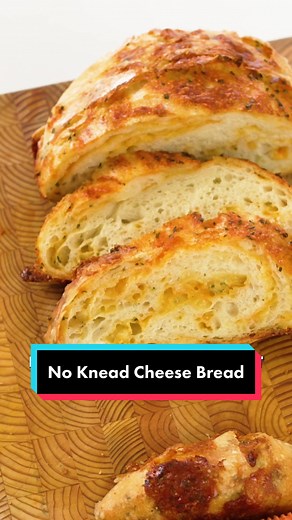 Easy No Knead Cheese and Herb Bread Recipe