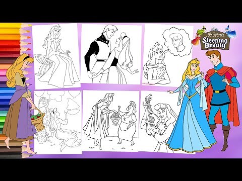 Sleeping Beauty Princess Aurora Prince Philip Fairies Coloring Book - Disney Coloring Pages