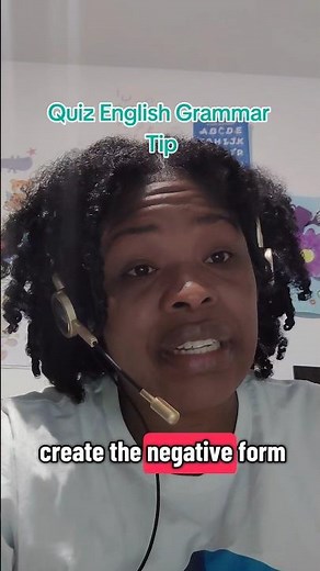 Present Progressive Negative Form