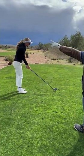 Doing what I do best☺️ #gracecharis #golf #golfswing