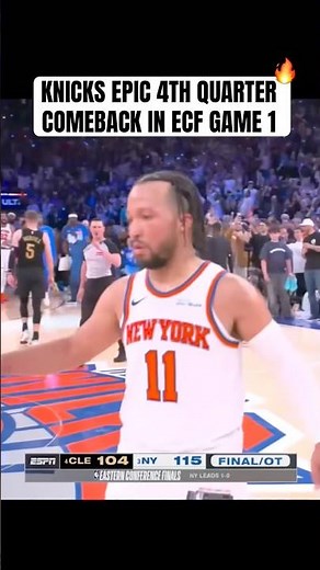 Knicks come back from down 22 in the 4th 🤯