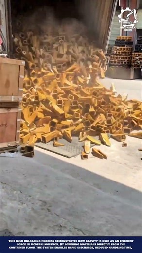 Container Bucket Teeth Unloading Machine Innovation for Logistic distribution and sorting