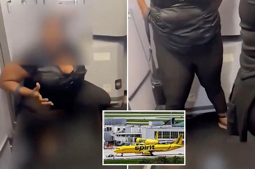 This is the moment a woman peed on the floor of Spirit Airlines flight
