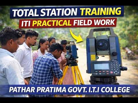 #Practical training with Total Station✔ DGPS field setup and data collection##patharpratima gvt.iti