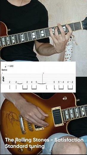 The Rolling Stones - I Can't Get No Satisfaction - Electric Guitar Tab | Tutorial | Lesson #guitar