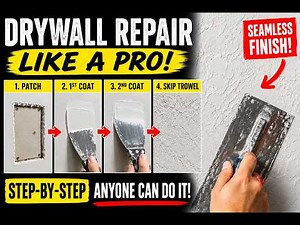 DIY Drywall Repair | Floating Patch, 2 Coats of Mud & Skip Trowel Texture (Pro Finish Step-by-Step)