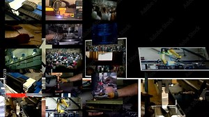 multi screen industry and factory background
