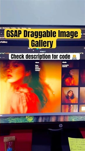 GSAP Draggable Image Gallery #htmlcss #slides #shorts