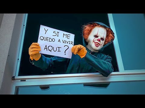 THE CLOWN LEAVES US OUTSIDE THE HOUSE