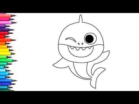 Baby Shark dibujo Drawing, Painting & Coloring For Kids and Toddlers_ Child Art | Baby Shark