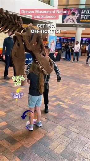 #TikTokGORisingStarsL1 Hey Colorado! Spring Break is here! Looking for something fun to do with the kids? Head to the Denver Museum of Nature & Science! They’ve got tons of hands on activities and exhibits the kids will love. And right now there’s a flash sale, get 15% off tickets! Just tap the green location tag below and grab yours before it’s gone!” 🎉🦖 @BMORE Studio @TikTok GO 🇺🇸 #denvermuseumofnatureandscience #springbreak #traveltiktok #familyfuncolorado