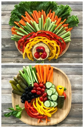 How to Make a Thanksgiving Turkey Veggie Tray