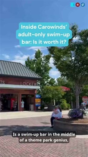 Inside Carowinds' adult-only swim-up bar