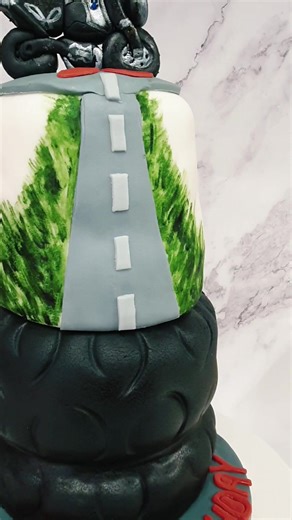 Motorbike Themed 50th Birthday Cake Celebration