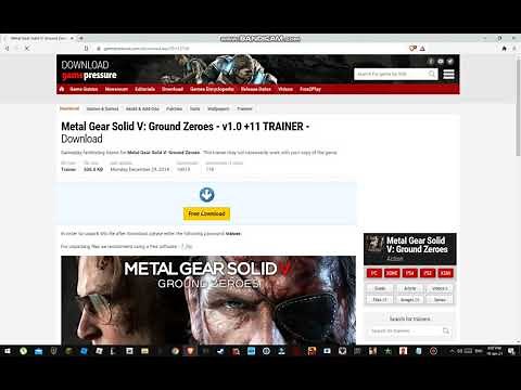 How to install trainer for Metal Gear Solid V Ground Zeroes