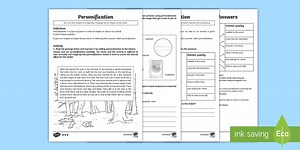 Figurative Language: Personification Differentiated Worksheets
