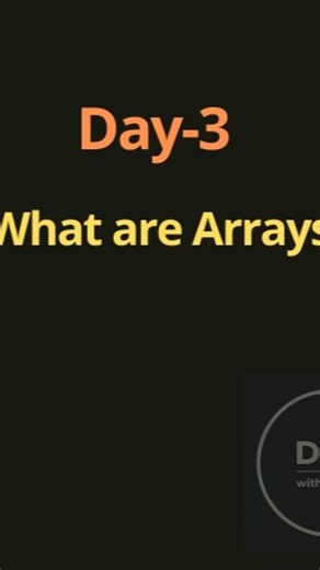 prasad on Instagram: "Comment “ARRAYS” ⬇️ if you want a PDF with resources + basic problem questions ❌ Beginner mistake: Thinking arrays are just a group of variables 🚫 👉 In this reel, I explained what arrays actually are: • Arrays are a way to store multiple values in continuous memory locations 🧠 • Every element can be accessed using its index (like a position) • This makes searching, updating, and iterating super efficient ⚡ 🔥 Arrays are the building block for data structures — once you g