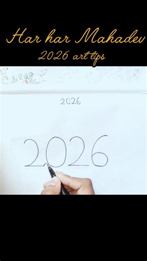 How to draw mahadev with number 2026🔱💗 #viraldrawing