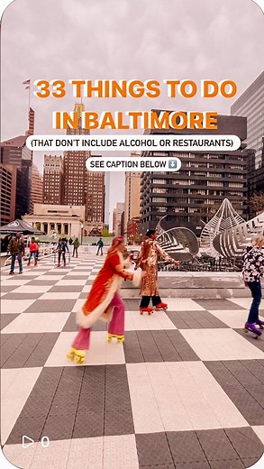 Annie || Baltimore Travel + Lifestyle ✨🪩🤍 on Instagram: "✨33 THINGS TO DO IN BALTIMORE — that don’t involve drinking or restaurants!✨ 1. Walk around Patterson Park 2. See a game at Camden Yards 3. Walk among the tulips at Sherwood Gardens 4. Visit @bark_social_baltimore and pet pups 5. Take a water taxi 6. Visit the @thewaltersartmuseum (it’s free) 7. See a show at the Hippodrome 8. Watch the sunset at the top of Federal Hill 9. See a movie at @thesenatortheatre 10. Visit Ft McHenry 11. Go to 