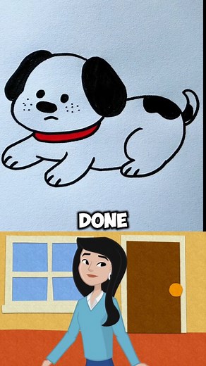 20K views · 102 reactions | Turn a simple backward number 3 into an adorable little puppy! Start by drawing the head, add two floppy ears, and sketch a cute face with bright eyes and a tiny mouth. Use soft curved lines for the legs and body, add a wagging tail, tiny paws, and a collar to finish the look. Fun, easy, and perfect for a quick drawing session — save this cute puppy idea for your next creative moment! | Easy Drawing Ideas | Facebook