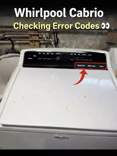 Whirlpool washer checking error codes