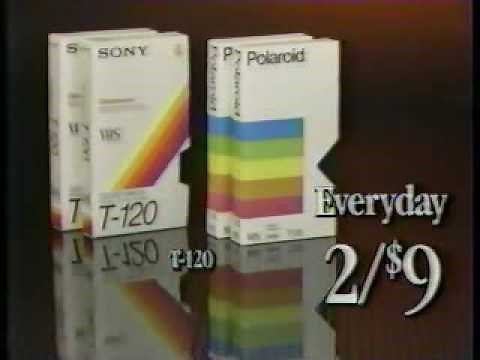 Wal-Mart VHS Tapes Ad from 1986