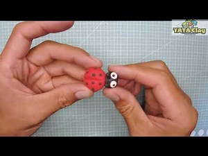 How to Make a Ladybug - How to Make Polymer Clay , Fondant , DIY Plasticine Tutorial Easily