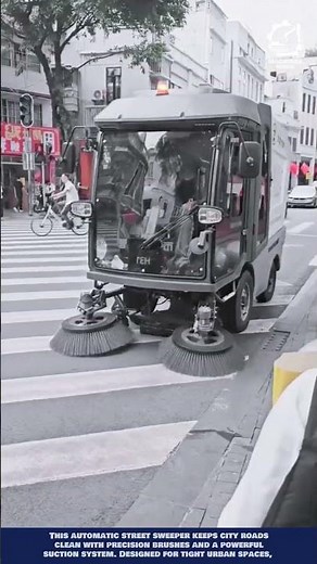 Revolutionizing Cleaning! This tiny automatic street sweeper cleans city block with zero dust!