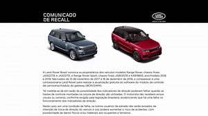 3K views · 66 reactions | Comunicado de Recall | Range Rover | Range Rover Sport | Range Rover | Facebook