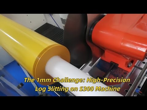 1 mm Precision Slitting of Crown Double Sided Tape By S300 Tape slitter Machine