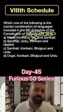Eighth Schedule | 22 Scheduled Languages | Indian Polity | CDS NDA UPSC