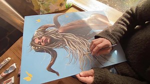 14K views · 961 reactions | Tweating Birds, New Model Army and an afternoons painting in paradise! Nearly finished 'Solstice'. Full reveal and prints coming soon! www.christopherlovell.com/shop | The Art of Christopher Lovell | Facebook