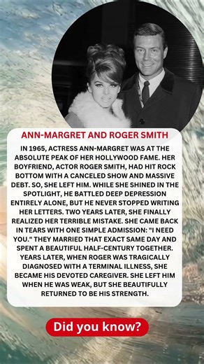 Ann-Margret and Roger Smith #biography #celebrity #celebrityfacts #news #hollywood