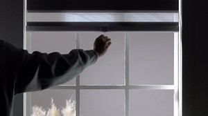 Cordless Zebra Blinds Blackout（70%） Light Control Window Privacy Roller Blinds Cassette Valance Day Night Dual Layer Window Shades Easy to Install, 47" W x 48" H, Gray