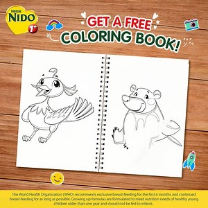 Get a coloring book absolutely FREE with every purchase of NESTLÉ NIDO 1 or NESTLÉ NIDO 3 Now available on Daraz: https://goo.gl/4ynoKQ | NESTLÉ NIDO 1