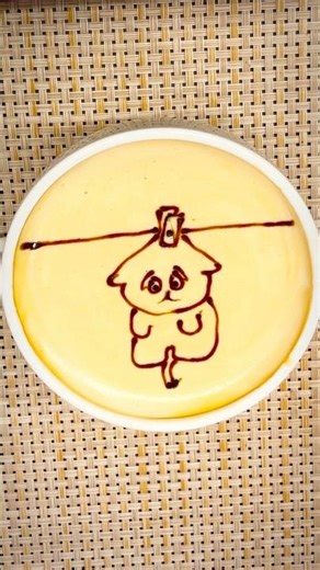 Cute Doodle Latte Art In A High End Cafe