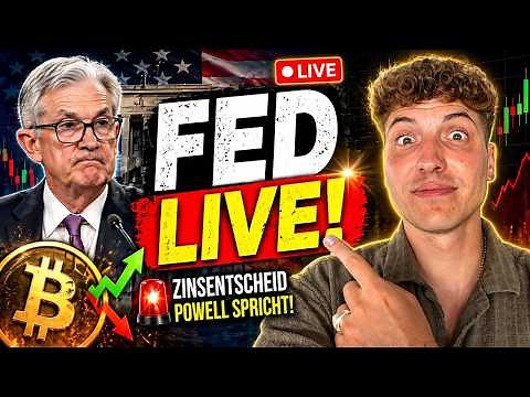 🔴 FED Zinsentscheid LIVE: Bitcoin & Krypto reagieren jetzt! 🚨 (Powell spricht)