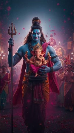 “Shiv ji aur Bappa ki Divya Yatra – Ek Pavitra Pal” #ganpati #shivparivar