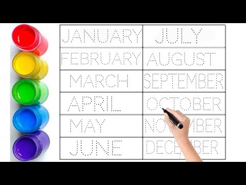 Months name in english and hindi || January February || महीनों के नाम || abc nursery rhymes.