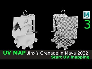 Create Jinx's Grenade in Maya 2022: Start UV Mapping (3/6)