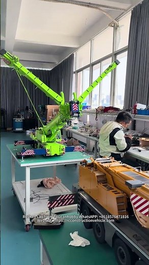 THE CUSTOM GREEN 1/14 LTM1350 CRANE IS COMPLETE! 🫢 #rc #rchobby #rcmodel #machine #modeling